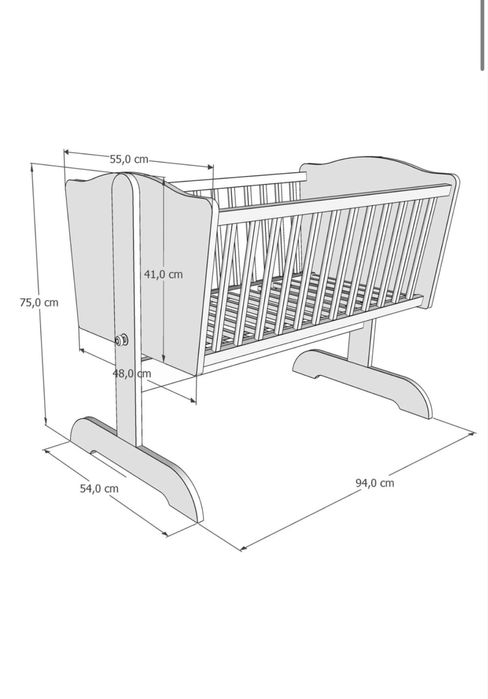 Aiko Sweet Dream Бебешко легло-люлка + матрак с кокосова вложка