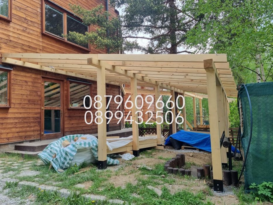 Навеси от Дърво Козирки Декинг огради