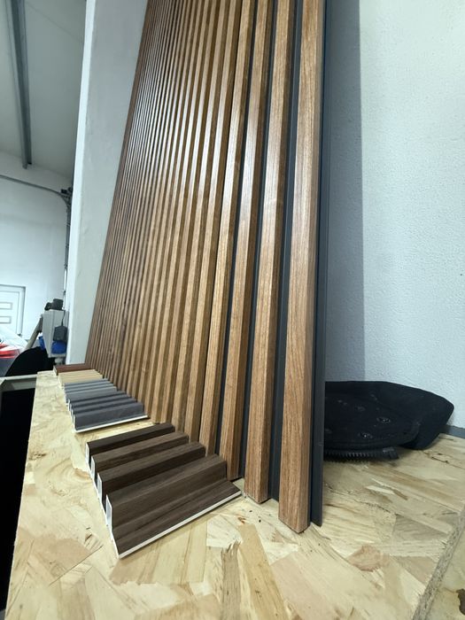 Riflaj decorativ panou riflaje WPC compozit interior sau exterior nou