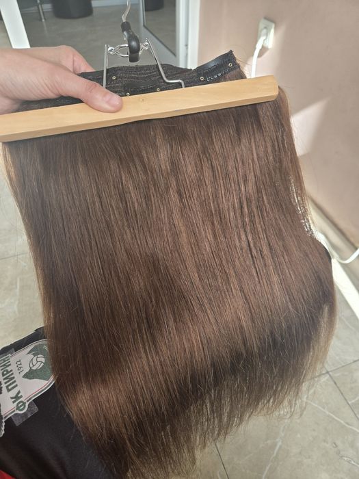 Медена естествена коса 90гр 40 см