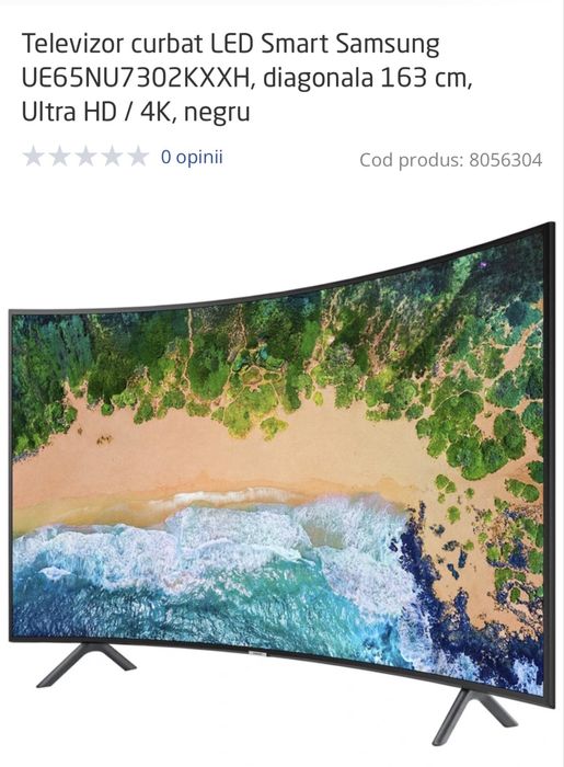 Televizor Samsung LED Curbat 165cm, 65"