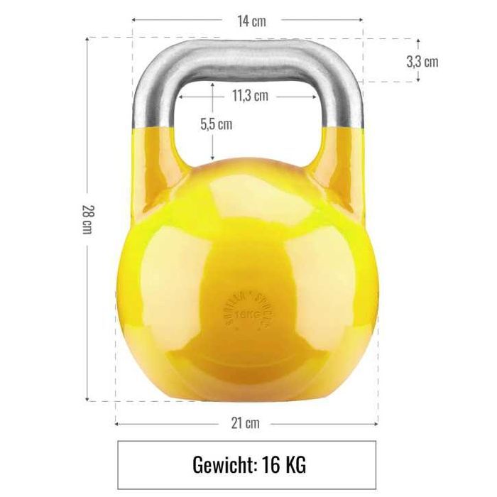 Kettlebell de Competitie - 16KG, Galben