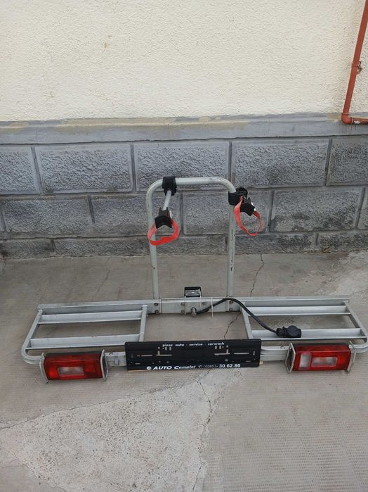 Suport 2 biciclete pe cârlig EUFAB Bike Two (Germania) - Aluminiu, Instalație Nouă