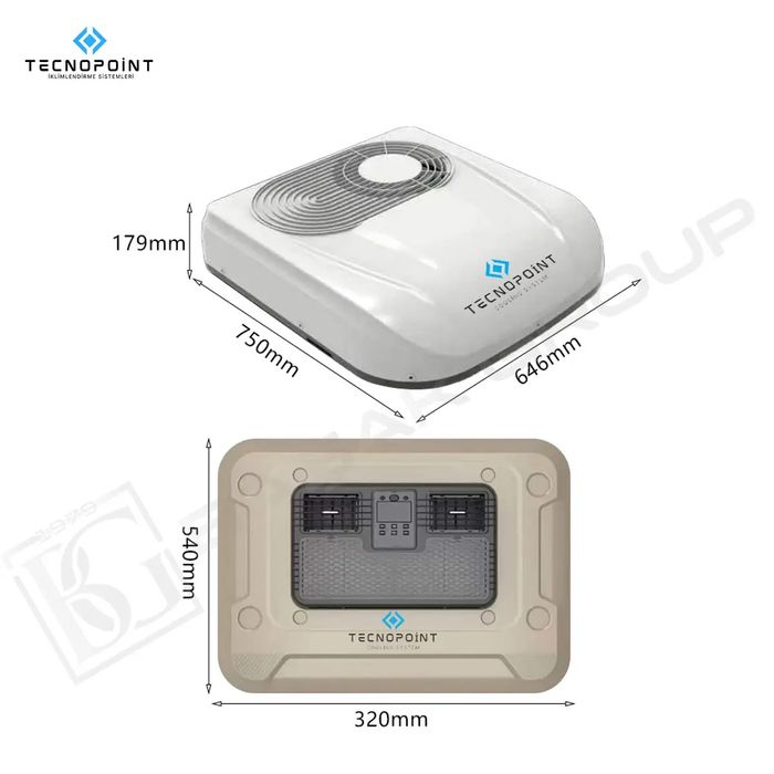 Tecnopoint Универсален климатик Мини на 12/24v.