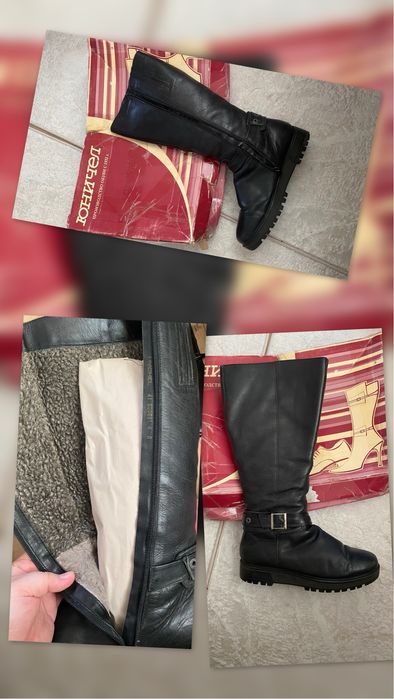 Зимние сапоги натуралка кожа