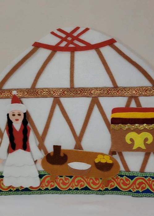 Юрта из фетра ручная работа