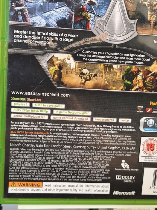 Joc/jocuri Assassin/Assassin's Creed Revelations Xbox360/Xbox One