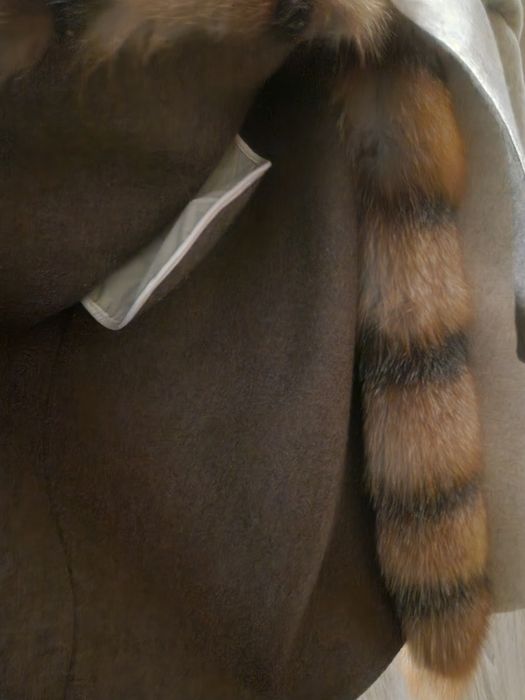 Palton cu detalii de blana