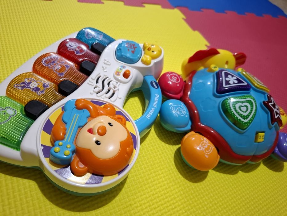Set 2 jucarii interactice Pian vesel  catelus Vtech si buburuza intera