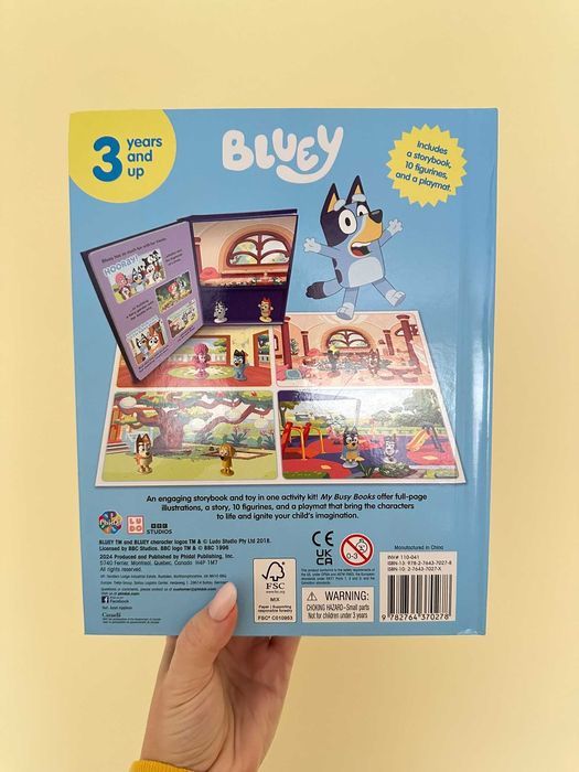 Блуи Bluey 10 фигурки + игрална постелка