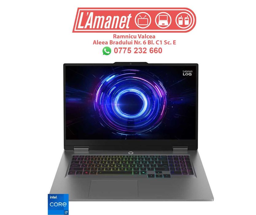 Laptop Gaming 17" FHD Lenovo LOQ 17IRX10 i7-14700HX 16GB DDR5 1 TB SSD M2 RTX 5060 8GB Sigiliu Intact