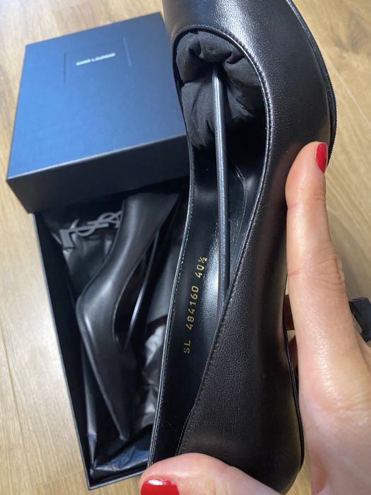 Pantofi YSL Opyum lambskin marime 40.5 toc 8.5 cm