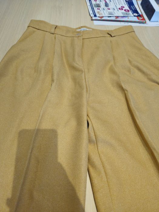 Pantaloni Palazzo cu dunga si buzunare laterale