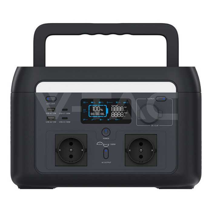 1000W Преносима Захранваща Станция с LiFePO4 Батерия и Wi-Fi