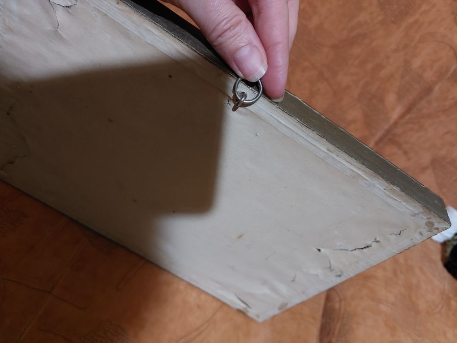 Litografie cu ramă de lemn si ipsos