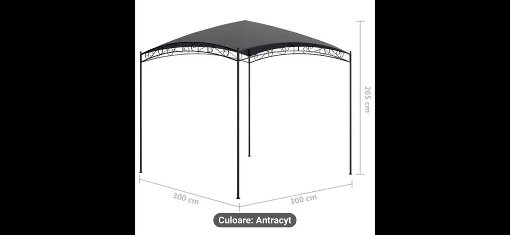 Pavilion de antracit 3x3x2.65 M
