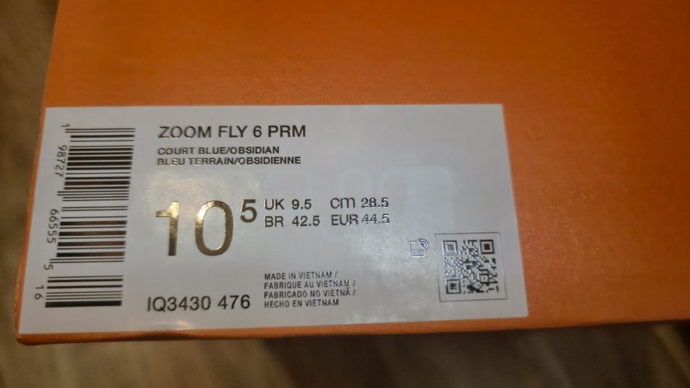 Маратонки NIKE zoom FLY  6 PRM /uk9.5