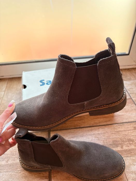 Ghete barbati din piele intoarsa