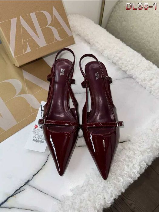 туфли бордовые zara