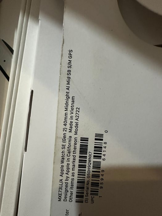 Apple Watch SE 2 — 40mm Midnight GPS