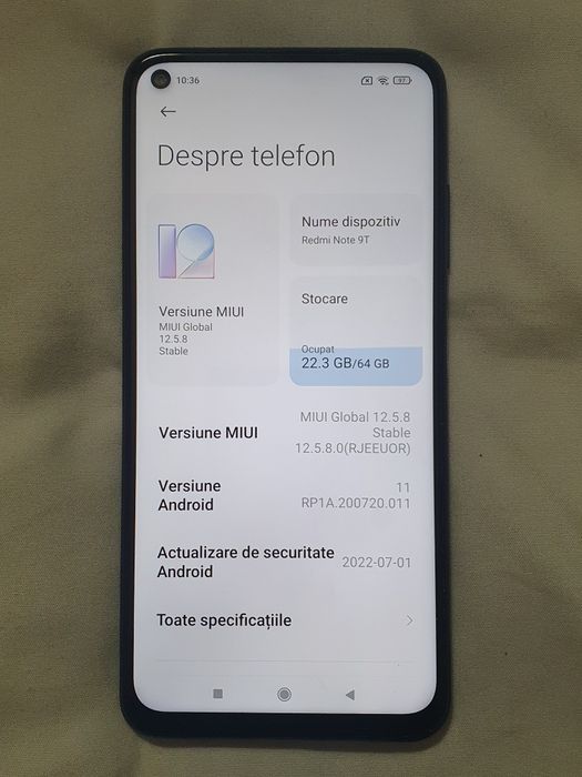 Xiaomi redmi note 9T.