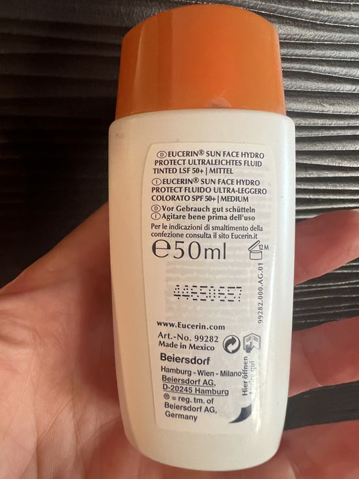 Eucerin Hydro protect SPF50 слънцезащитен крем