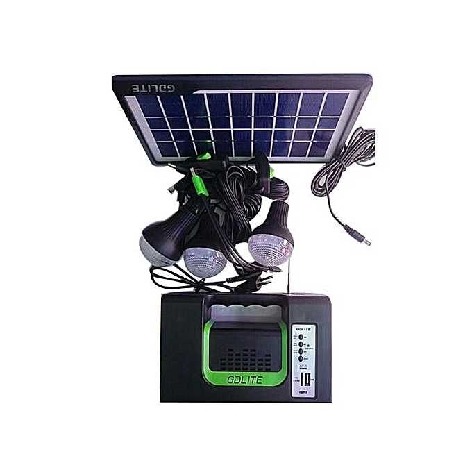 Kit panou solar 3 Becuri Radio Bluetooth MP3 incarcare telefon USB