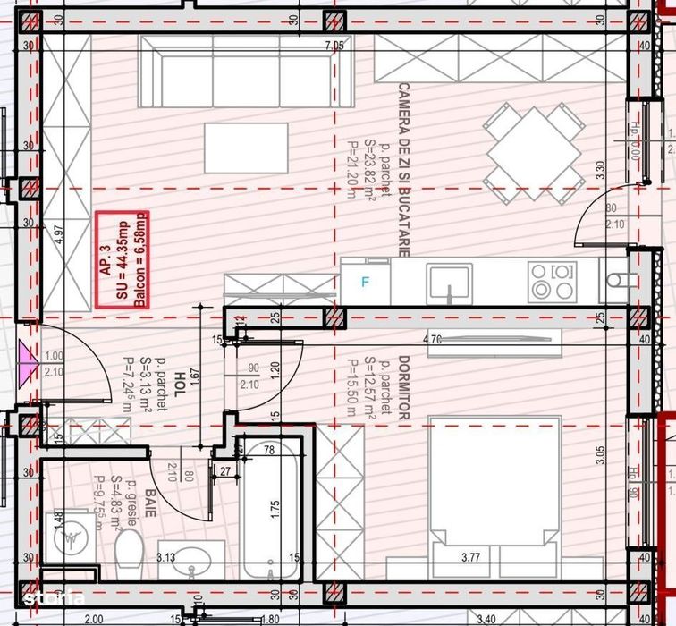 Apartament 2 camere în Șelimbăr
