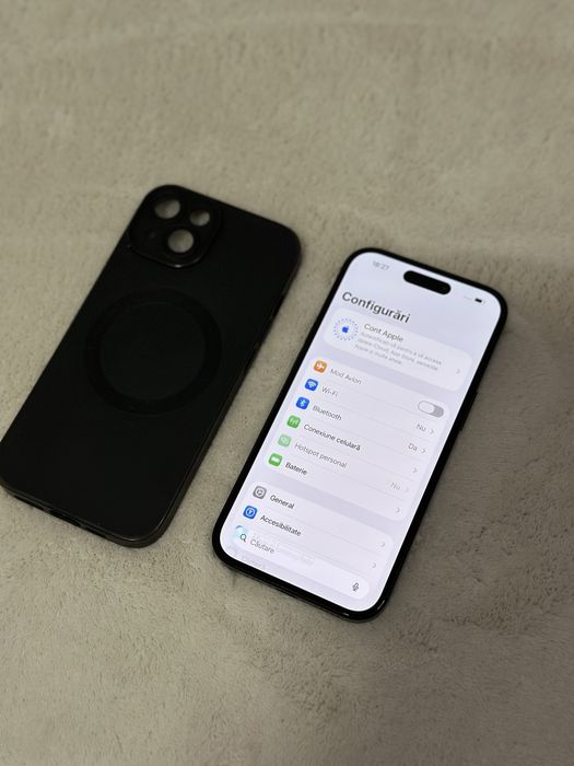 iPhone 15 Black 93% ca nou 128 GB + husa