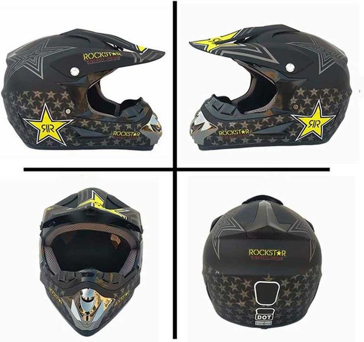 Каска Крос Мотор/Скутер/Бъги/Вело/АТВ Rockstar-MT-3