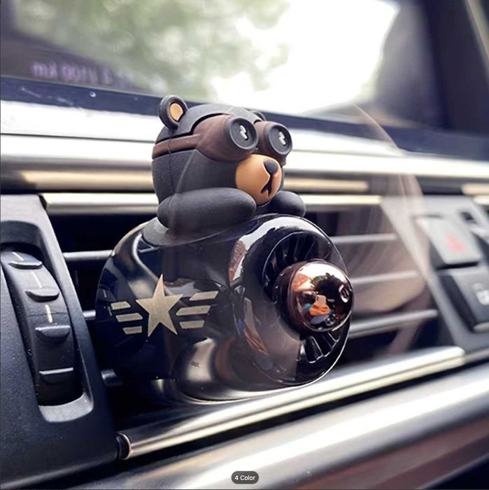 Ароматизатор за Кола – Cartoon Pilot Fan (Black Bear) + 10 Аромата