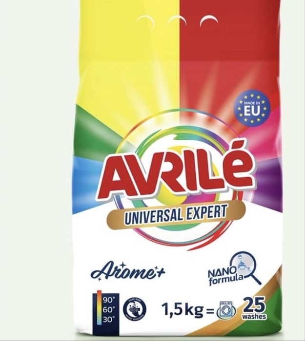 Стиральный порошок Avrile Expert, с нано - формулой, 1.5 кг