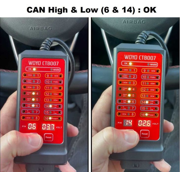 Tester port OBD2, WOYO breakout box