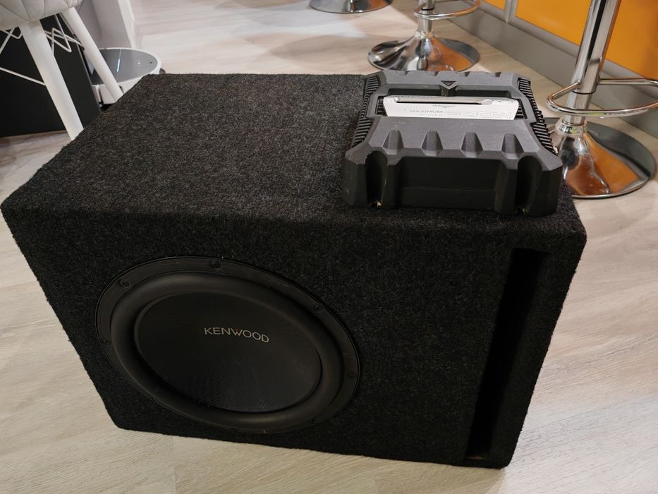 Kenwood  RMS 400W 12" + усилвател  Kenwood 600W