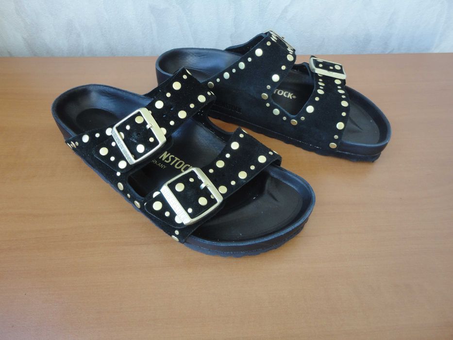 N38,5 Birkenstock/нови/естествена кожа/чехли