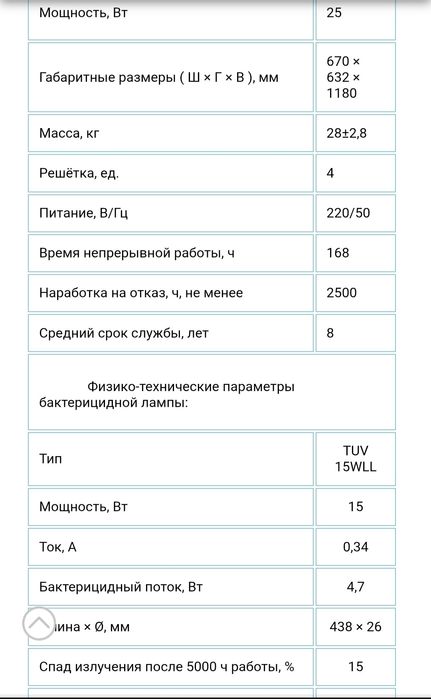 Камера хранения ультрафиолетовая