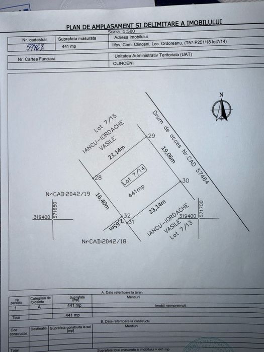 Teren Clinceni Ilfov