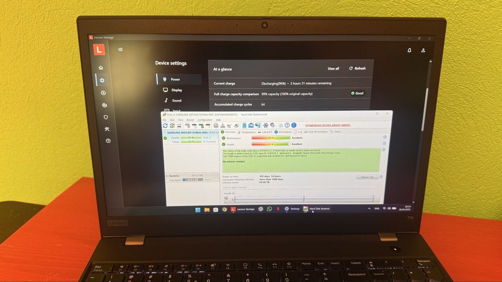 Thinkpad T15 Gen 2, core I7-1185G7, 32 GB RAM, 512 GB SSD NVME ca nou