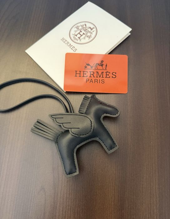 Hermes конче аксесоар за чанта от естествена кожа
