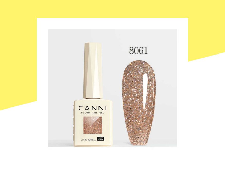 Професионален хипоалергенен гел лак серия Diamond Glitter CANNI – 9 мл