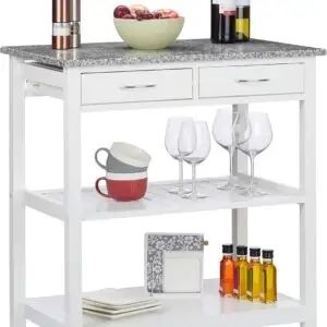 Кухненска количка с 2 чекмеджета Relaxdays