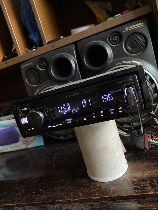 KENWOOD KDC-BT44U -ВИСОК КЛАС- USB Bluetooth CD плеър за кола сд радио