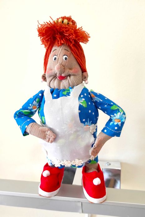 Кукла Карлсон. Фрекен Бок. Ръчно изработена.