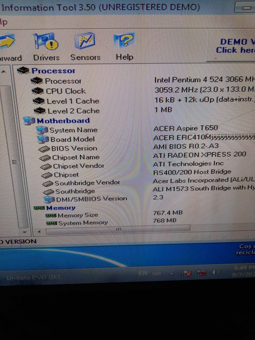 Unitate PC Acer Aspire T650