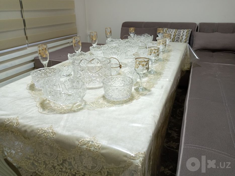 To'liq xrustal nabor sotiladi (37 dona), holati yangi