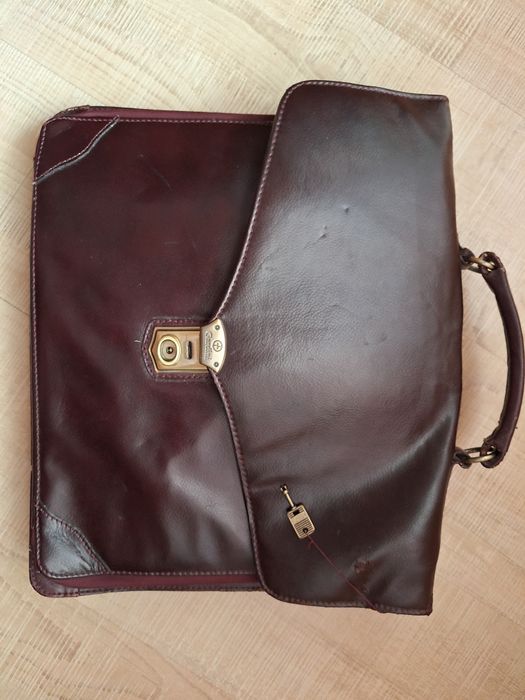 Антикварна чанта за документи Gardini ,естествена кожа