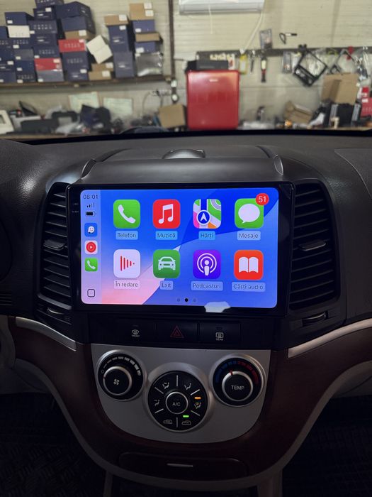 Navigatie Android Hyundai Santafe Waze Youtube + Camera Marsarier