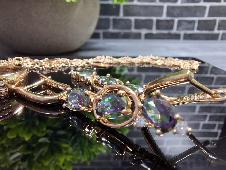 Комплект серьги цепочки кольцо 585RG585RG