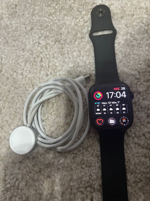 Apple Watch Series 10 46 mm Black – Stare foarte bună, baterie 92% + 2 curele bonus