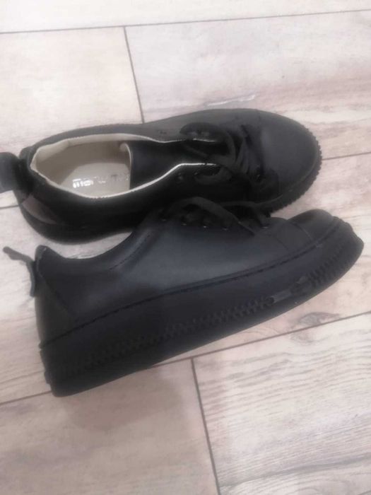 ботинки-кеды из натуральной кожи